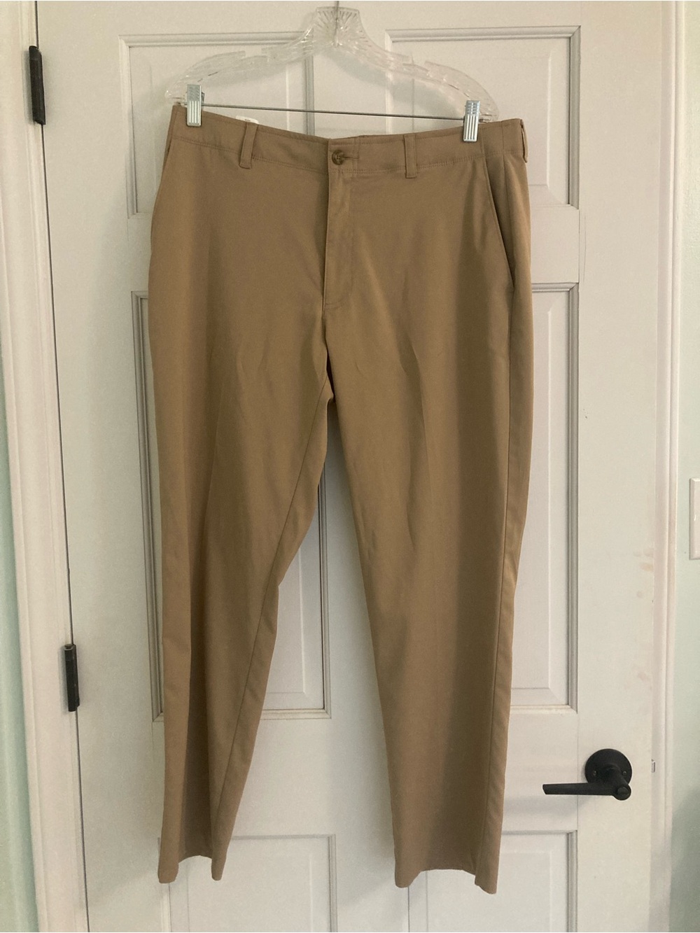 PGA Tour Men's Khaki/Tan Flat Front Chinos